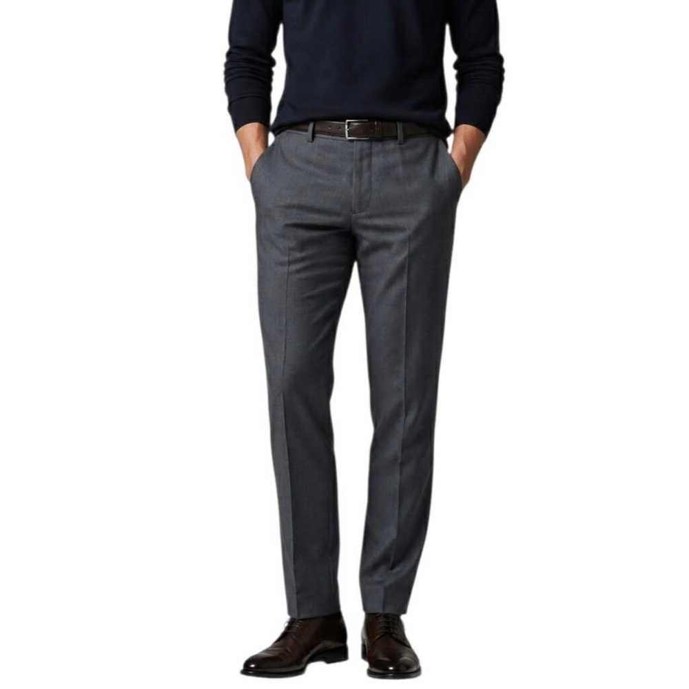 Alton Lane Mens Pants Size 32 X 31 Heather Charcoal Gray Wool Blend Trousers